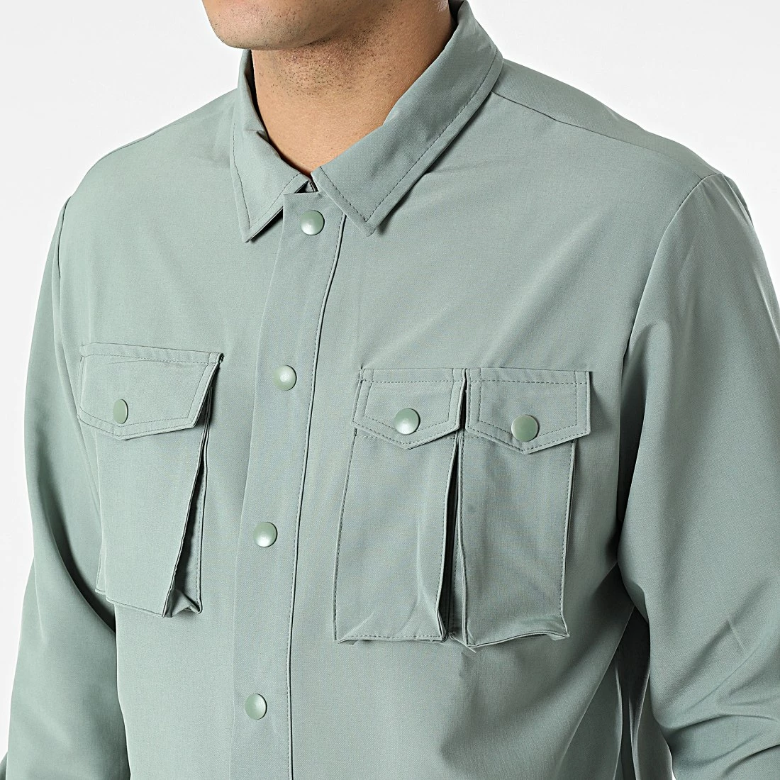 Ensemble Surchemise Et Pantalon Jogging KL-2048 Vert Kaki de ADJ 5 Ensemble Surchemise Et Pantalon Jogging KL-2048 Vert Kaki de ADJ – Image 3