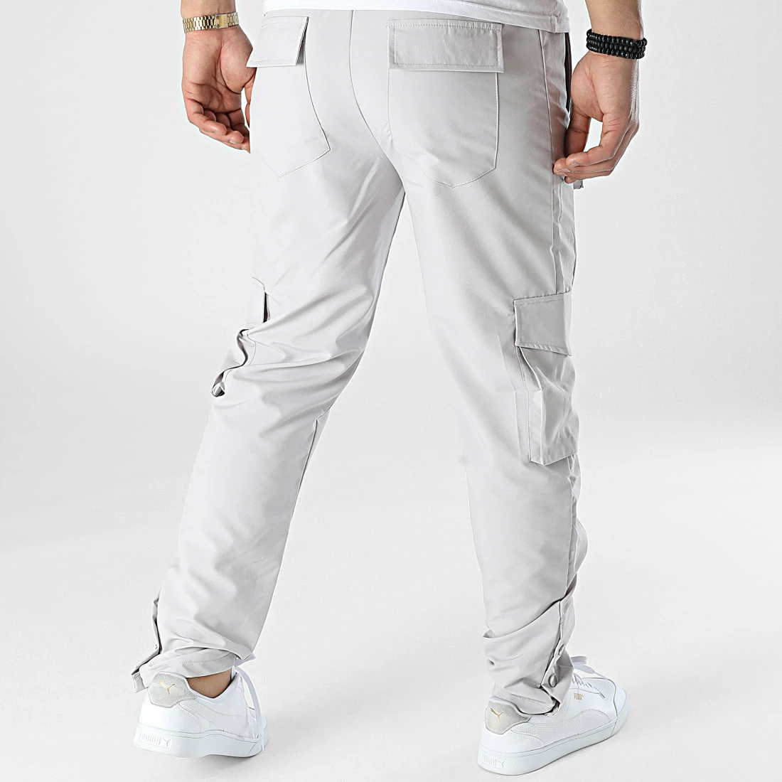 Pantalon Cargo KL-2044 Gris de ADJ 6 Pantalon Cargo KL-2044 Gris de ADJ – Image 4