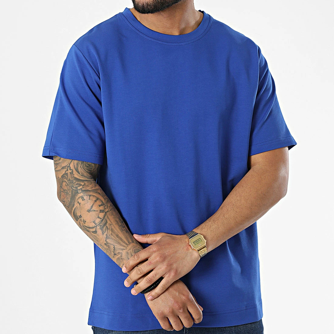 Tee Shirt Oversize Large KL-0526 Bleu de ADJ 4 Tee Shirt Oversize Large KL-0526 Bleu de ADJ – Image 3