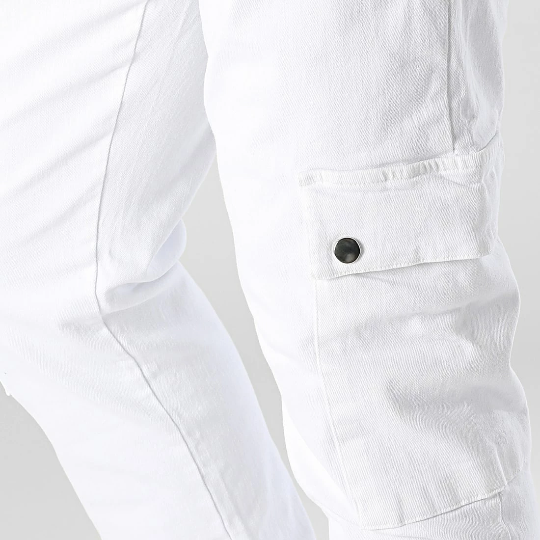 Pantalon Cargo KL-2061 Blanc de ADJ 4 Pantalon Cargo KL-2061 Blanc de ADJ – Image 2