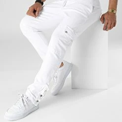Pantalon Cargo KL-2061 Blanc de ADJ 8 Pantalon Cargo KL-2061 Blanc de ADJ -ADJ Soldes adj 315017 KL 2061 WHITE 20220426T145432 03