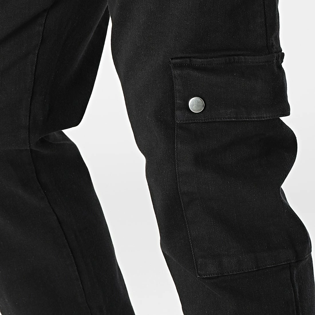 Pantalon Cargo KL-2061 Noir de ADJ 4 Pantalon Cargo KL-2061 Noir de ADJ – Image 2
