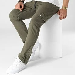 Pantalon Cargo KL-2061 Vert Kaki de ADJ -ADJ Soldes adj 315020 KL 2061 KHAKI 20220422T150620 03