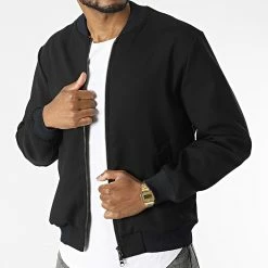 Veste Zippée KL-2054 Noir Bleu Marine de ADJ