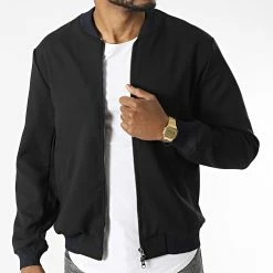 Veste Zippée KL-2054 Noir Bleu Marine de ADJ -ADJ Soldes adj 317633 KL 2054 BLACK DBLUE 20220504T142853 03