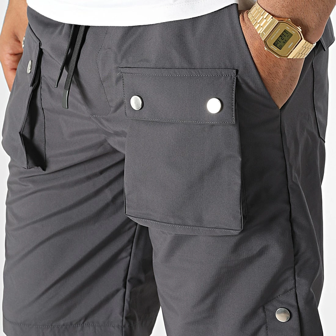 Short Cargo KL-2074 Gris Anthracite de ADJ 4 Short Cargo KL-2074 Gris Anthracite de ADJ – Image 2