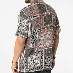 Chemise Manches Courtes Bandana Floral KL-2059 Blanc Marron Vert Kaki de ADJ 9 Chemise Manches Courtes Bandana Floral KL-2059 Blanc Marron Vert Kaki de ADJ -ADJ Soldes adj 318803 KL 2059 BANDANA BEIGE 20220512T093225 04