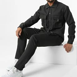 Ensemble Veste Et Pantalon Cargo KL-2070 Kaki Foncé de ADJ