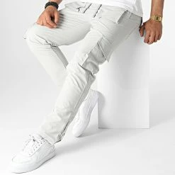 Pantalon Cargo KL-2044 Gris Clair de ADJ 8 Pantalon Cargo KL-2044 Gris Clair de ADJ -ADJ Soldes adj 318823 KL 2044 2 LIGHT GREY 20220513T162800 03