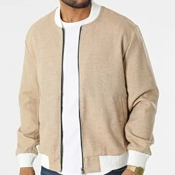 Veste Zippée KL-2054 Beige de ADJ -ADJ Soldes adj 318835 KL 2054 CAMEL WHITE 20220512T093645 03