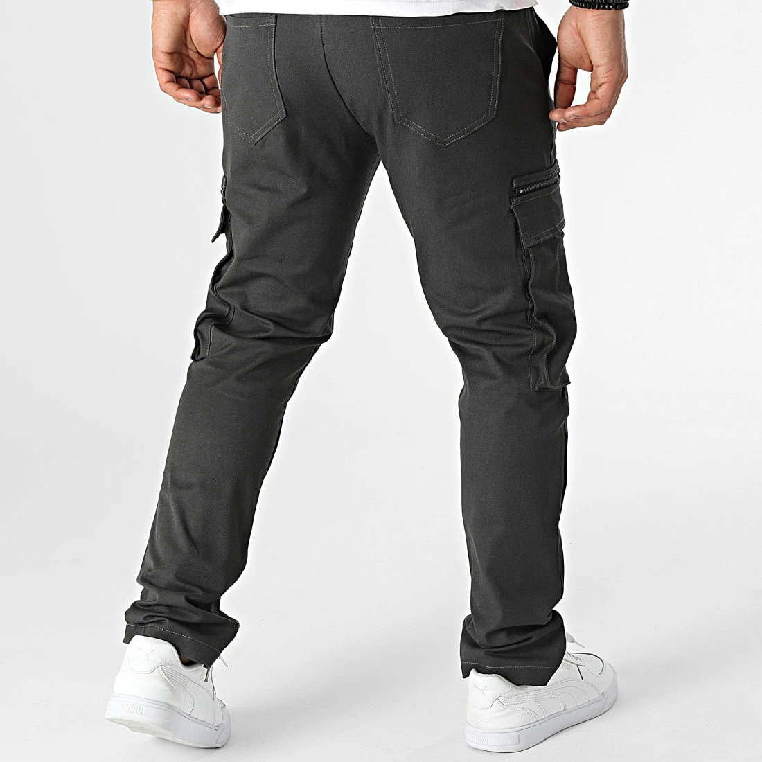 Pantalon Cargo KL-2065 Gris Anthracite de ADJ 6 Pantalon Cargo KL-2065 Gris Anthracite de ADJ – Image 4