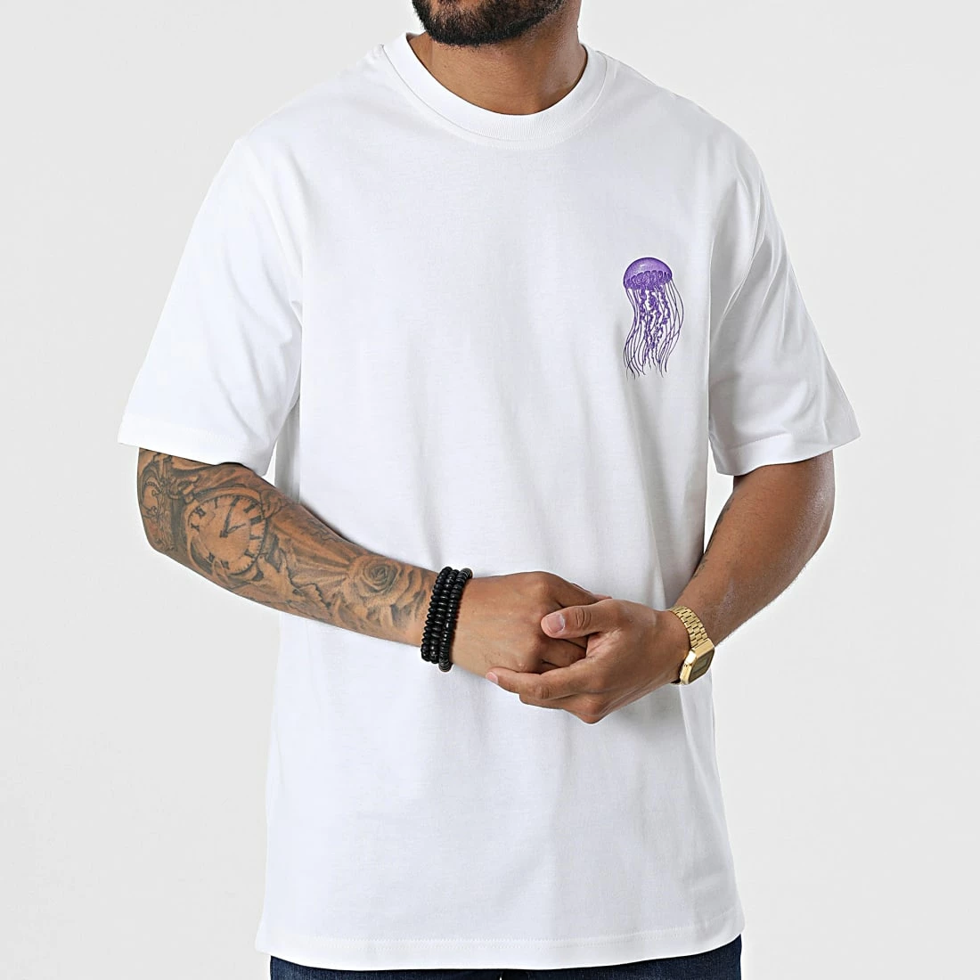 Tee Shirt Oversize Large Jelly Family KL-2090 Blanc de ADJ 5 Tee Shirt Oversize Large Jelly Family KL-2090 Blanc de ADJ – Image 3