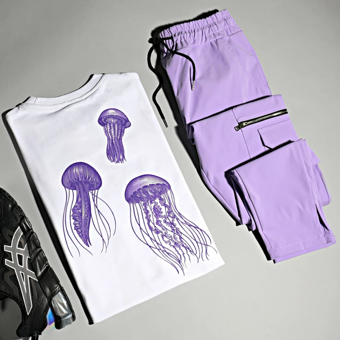 Tee Shirt Oversize Large Jelly Family KL-2090 Blanc de ADJ 7 Tee Shirt Oversize Large Jelly Family KL-2090 Blanc de ADJ – Image 5