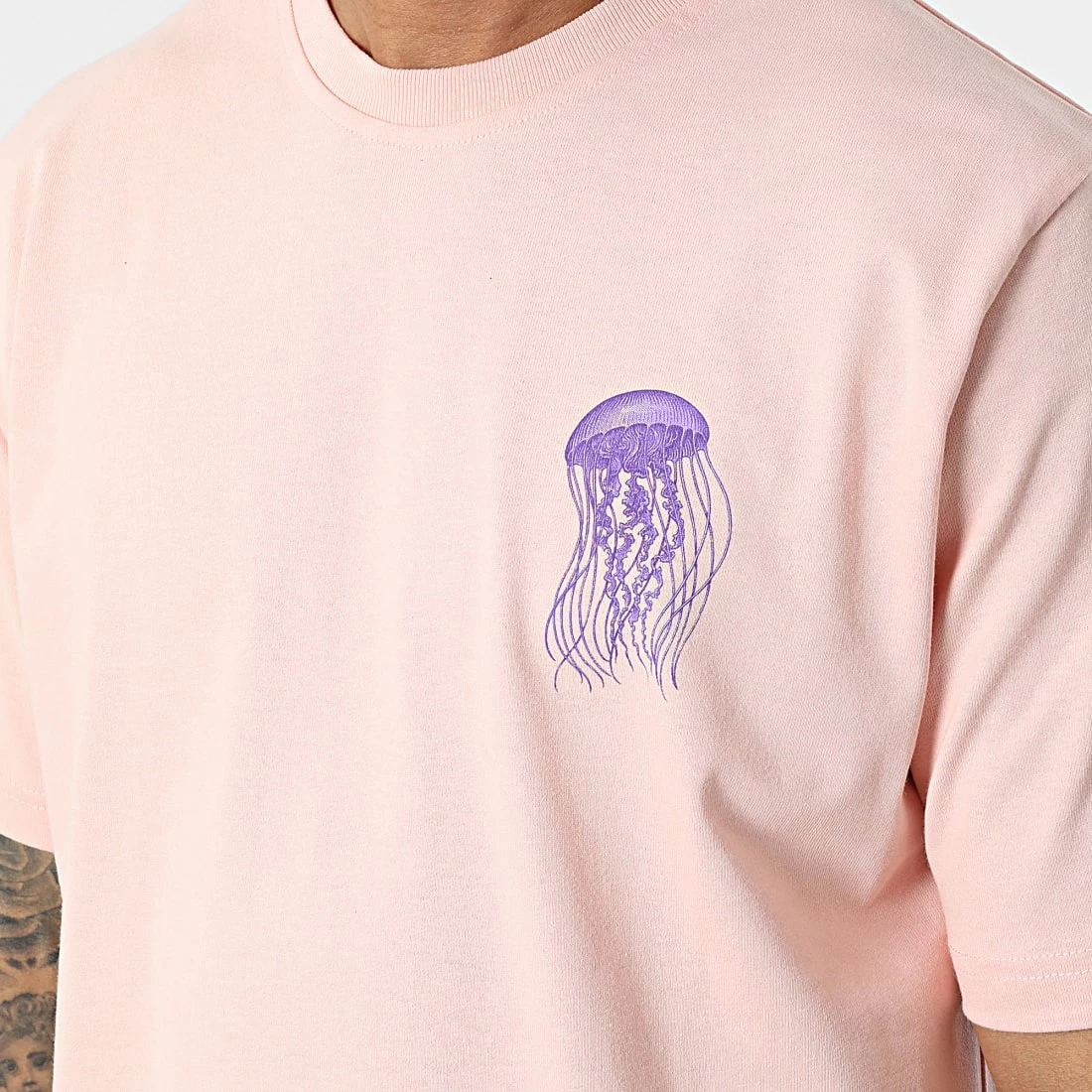 Tee Shirt Oversize Large Jelly Family KL-2090 Rose de ADJ 4 Tee Shirt Oversize Large Jelly Family KL-2090 Rose de ADJ – Image 2