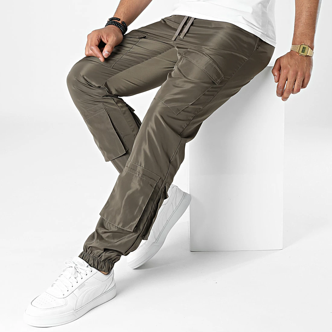 Pantalon Jogging KL-2075 Vert Kaki de ADJ 5 Pantalon Jogging KL-2075 Vert Kaki de ADJ – Image 3