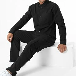 Ensemble Surchemise Et Pantalon Cargo ES-002 Noir de ADJ