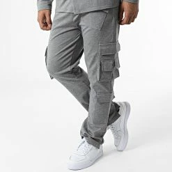 Ensemble Surchemise Et Pantalon Cargo ES-002 Gris Chiné de ADJ 9 Ensemble Surchemise Et Pantalon Cargo ES-002 Gris Chiné de ADJ -ADJ Soldes adj 325538 ES 002 GREY 20220701T114830 04