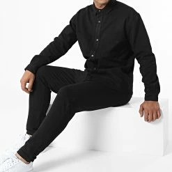 Ensemble Surchemise Et Pantalon KL-2087 Noir de ADJ