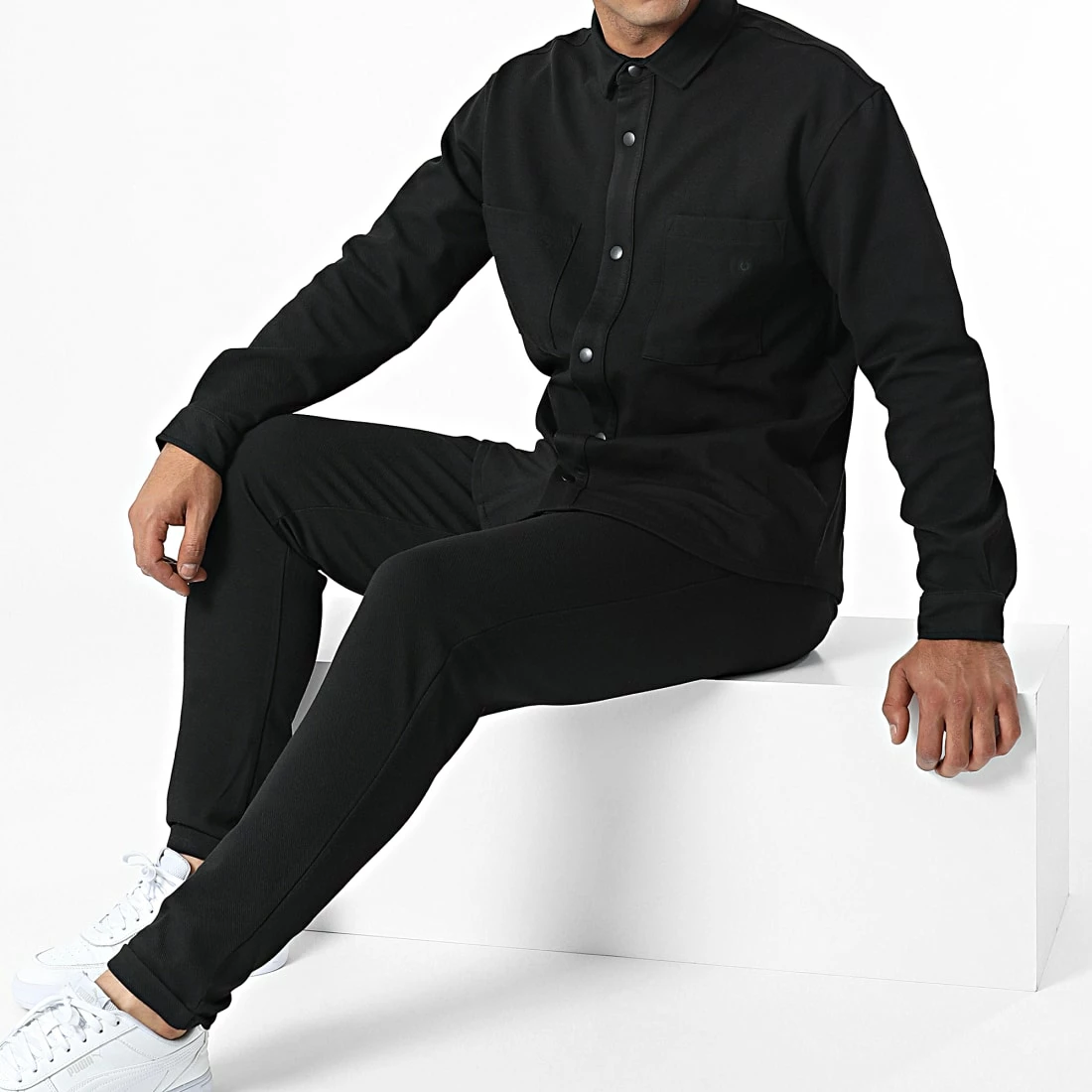 Ensemble Surchemise Et Pantalon KL-2087 Noir de ADJ 3 Ensemble Surchemise Et Pantalon KL-2087 Noir de ADJ