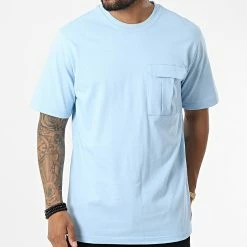 Tee Shirt Poche 003 Bleu Clair de ADJ -ADJ Soldes adj 325547 TS 003 BLUE 20220630T160236 03