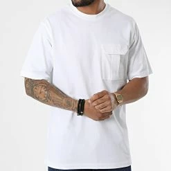 Tee Shirt Poche 003 Blanc de ADJ -ADJ Soldes adj 325548 TS 003 WHITE 20220630T160630 03