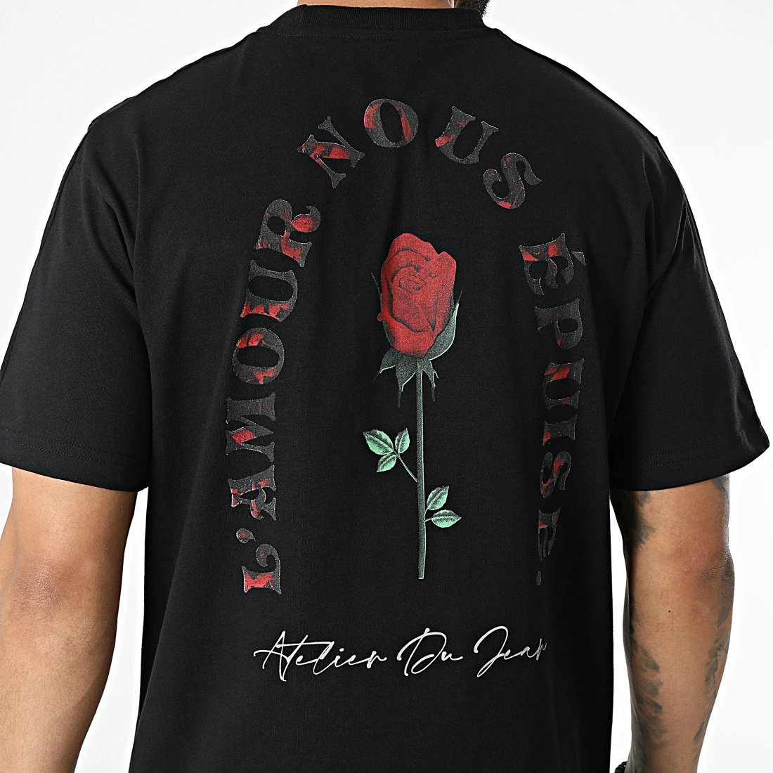 Tee Shirt Oversize Large KL-2091 Noir de ADJ 4 Tee Shirt Oversize Large KL-2091 Noir de ADJ – Image 2