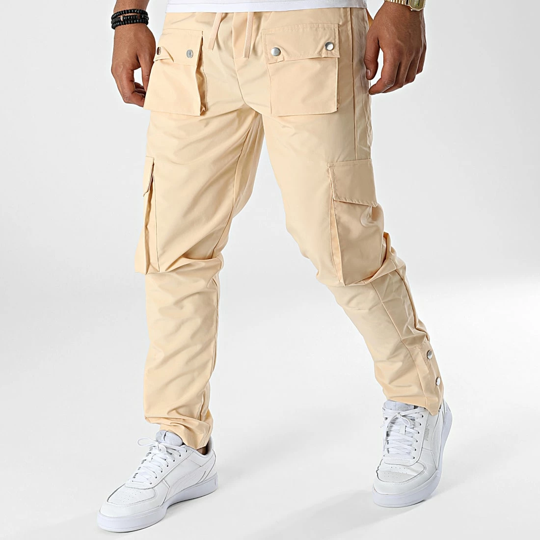 Pantalon Cargo KL-2044 Beige de ADJ 3 Pantalon Cargo KL-2044 Beige de ADJ