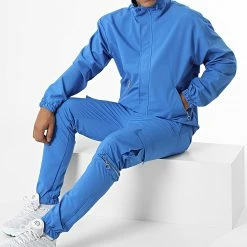 Ensemble Veste Zippée Et Pantalon Jogging KL-2073 Bleu de ADJ