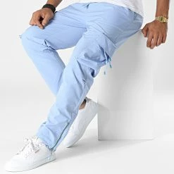Pantalon Cargo PA-002 Bleu Clair de ADJ 8 Pantalon Cargo PA-002 Bleu Clair de ADJ -ADJ Soldes adj 328085 PA 002 BABY BLUE 20220727T150335 03