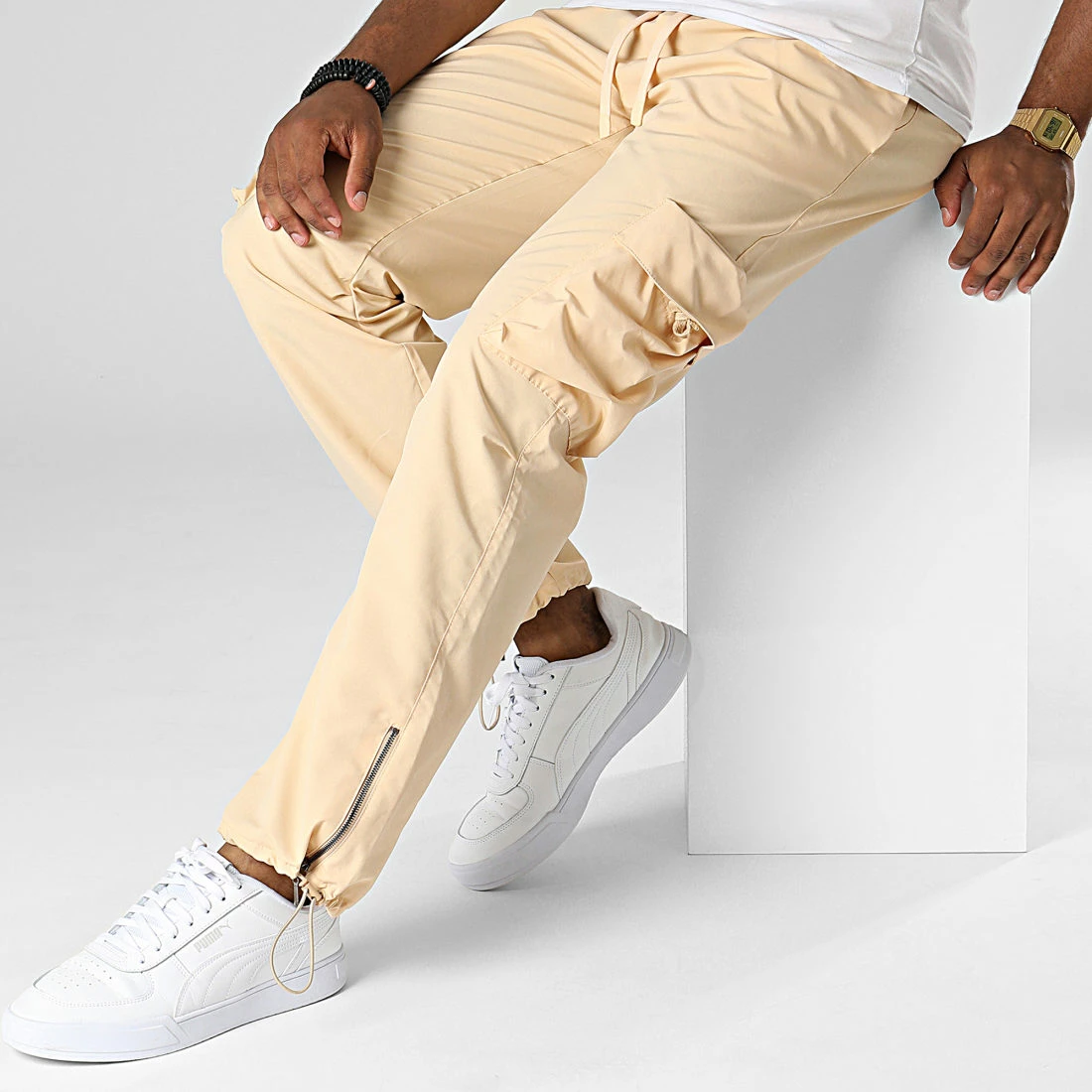 Pantalon Cargo PA-002 Beige de ADJ 5 Pantalon Cargo PA-002 Beige de ADJ – Image 3