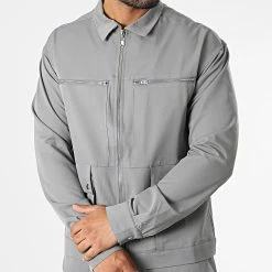 Ensemble Veste Zippée Et Pantalon Cargo KL-2093 Gris de ADJ -ADJ Soldes adj 331958 KL 2093 LTGREY 20220812T135836 03