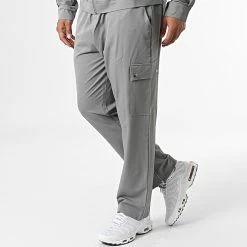 Ensemble Veste Zippée Et Pantalon Cargo KL-2093 Gris de ADJ -ADJ Soldes adj 331958 KL 2093 LTGREY 20220812T135837 04