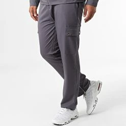 Ensemble Veste Zippée Et Pantalon Cargo KL-2093 Gris Anthracite de ADJ -ADJ Soldes adj 331963 KL 2093 ANTHRACITE 20220812T135901 04
