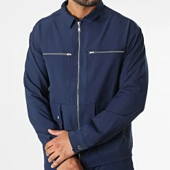 Ensemble Veste Zippée Et Pantalon Cargo KL-2093 Bleu Marine de ADJ 8 Ensemble Veste Zippée Et Pantalon Cargo KL-2093 Bleu Marine de ADJ -ADJ Soldes adj 331964 KL 2093 DKBLUE 20220812T140009 03