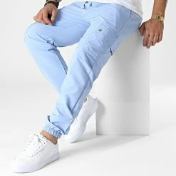 Pantalon Cargo KL-2103 Bleu Ciel de ADJ 8 Pantalon Cargo KL-2103 Bleu Ciel de ADJ -ADJ Soldes adj 338911 KL 2103 BABY BLUE 20221004T152822 03