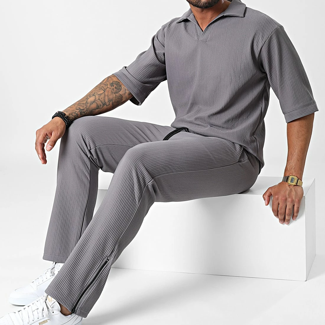 Ensemble Lifestyle KL-2104 Gris Anthracite de ADJ 3 Ensemble Lifestyle KL-2104 Gris Anthracite de ADJ