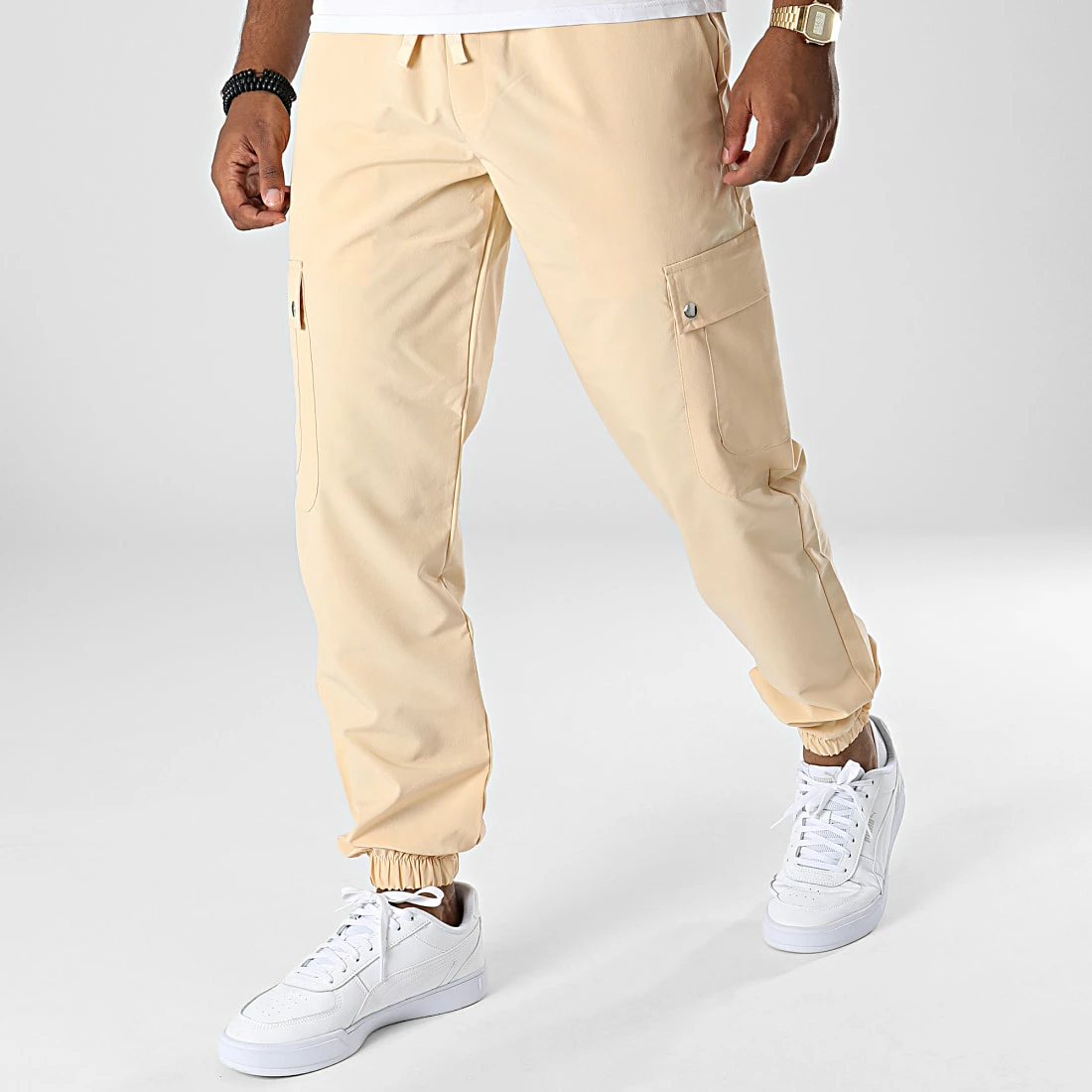 Pantalon Cargo KL-2103 Beige de ADJ 3 Pantalon Cargo KL-2103 Beige de ADJ