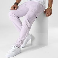Pantalon Cargo KL-2103 Violet Clair de ADJ -ADJ Soldes adj 338967 KL 2103 LILAC 20221004T152903 03