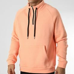Sweat Col Zippé KL-2101 Corail de ADJ -ADJ Soldes adj 341694 KL 2101 S SOLMON PINK 20221006T160305 03