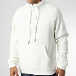 Sweat Col Zippé KL-2101 Blanc de ADJ