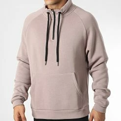 Sweat Col Zippé KL-2101 Marron Clair de ADJ