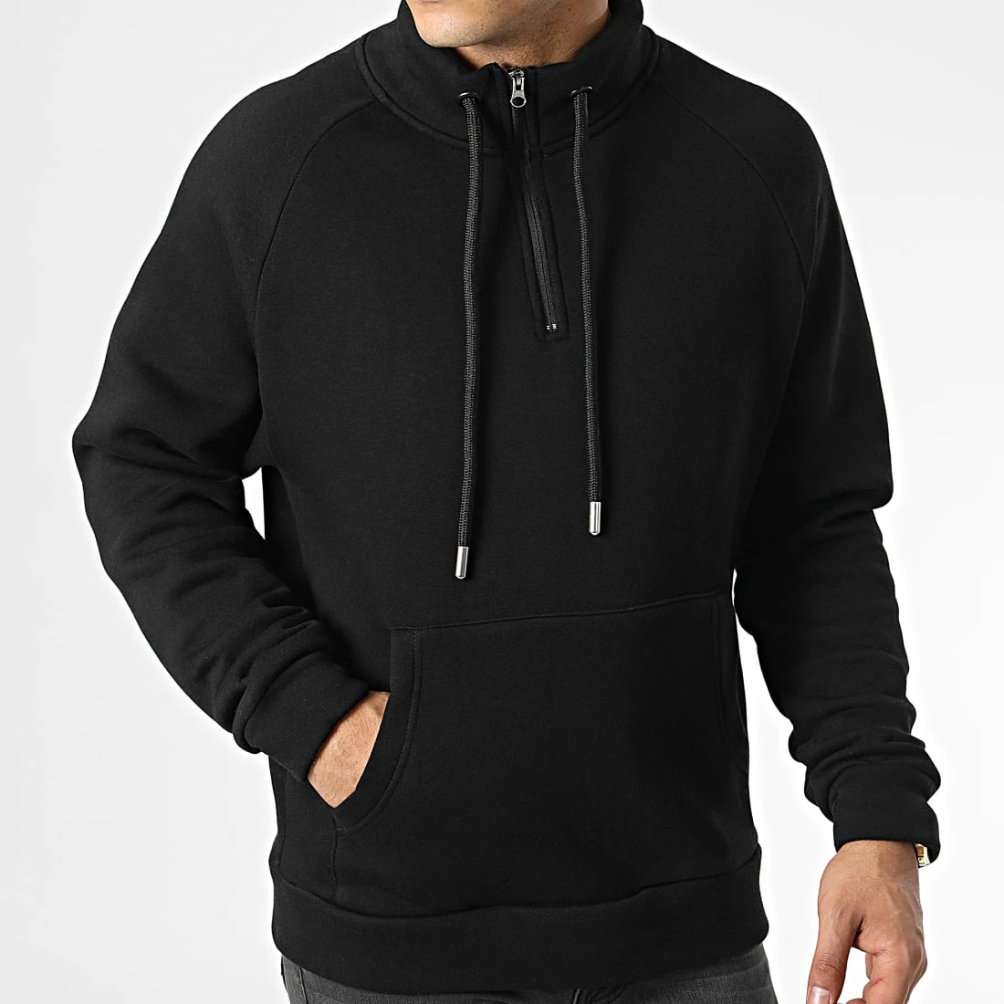 Sweat Col Zippé KL-2101 Noir de ADJ 3 Sweat Col Zippé KL-2101 Noir de ADJ