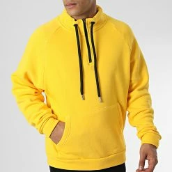 Sweat Col Zippé KL-2101 Jaune de ADJ -ADJ Soldes adj 341706 KL 2101 S YELLOW 20221006T160247 03