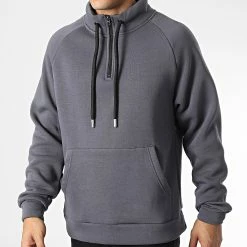 Sweat Col Zippé KL-2101 Gris Anthracite de ADJ -ADJ Soldes adj 341709 KL 2101 S ANTHRACITE 20221006T160443 03