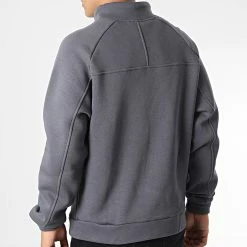 Sweat Col Zippé KL-2101 Gris Anthracite de ADJ -ADJ Soldes adj 341709 KL 2101 S ANTHRACITE 20221006T160445 04