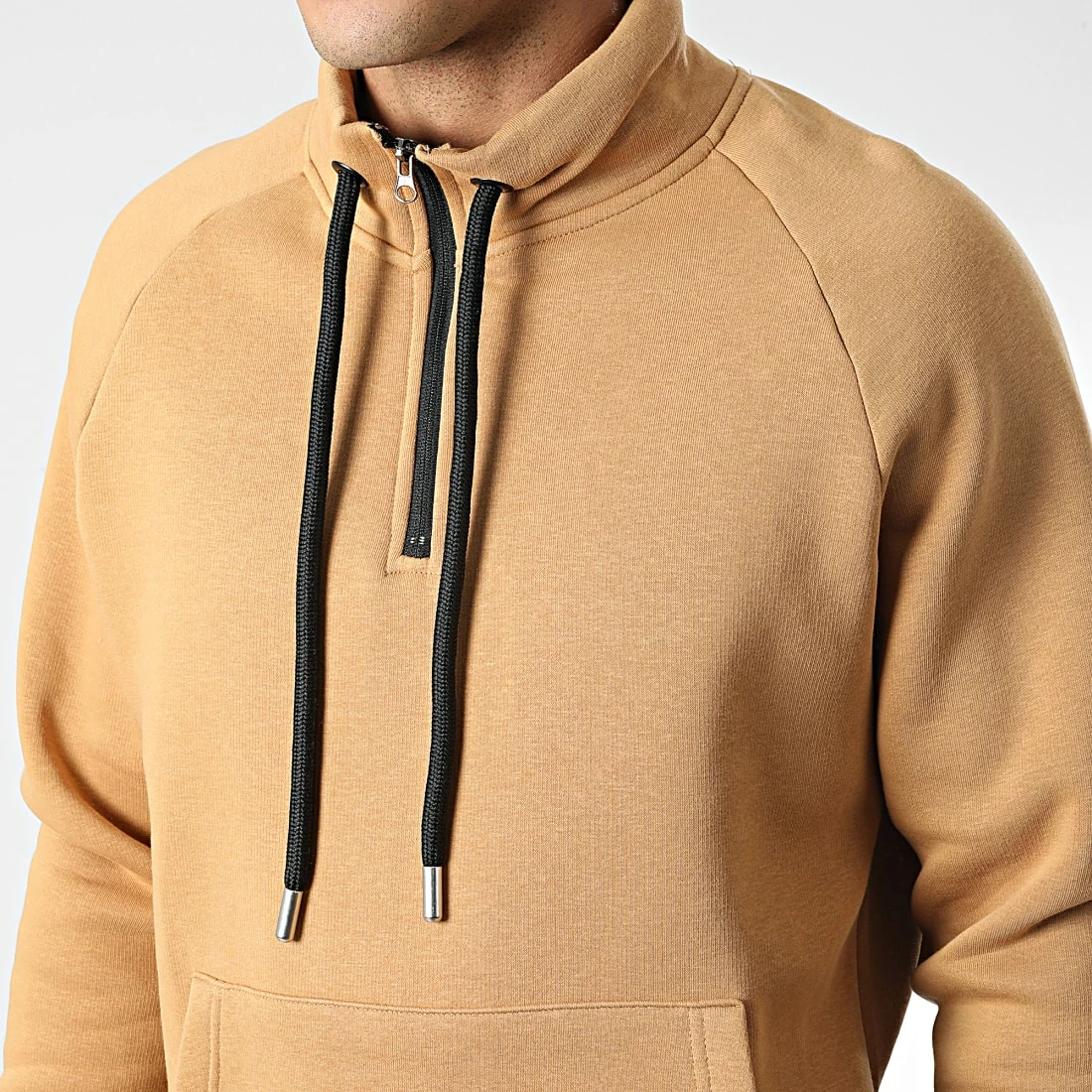 Sweat Col Zippé KL-2101 Camel de ADJ 4 Sweat Col Zippé KL-2101 Camel de ADJ – Image 2