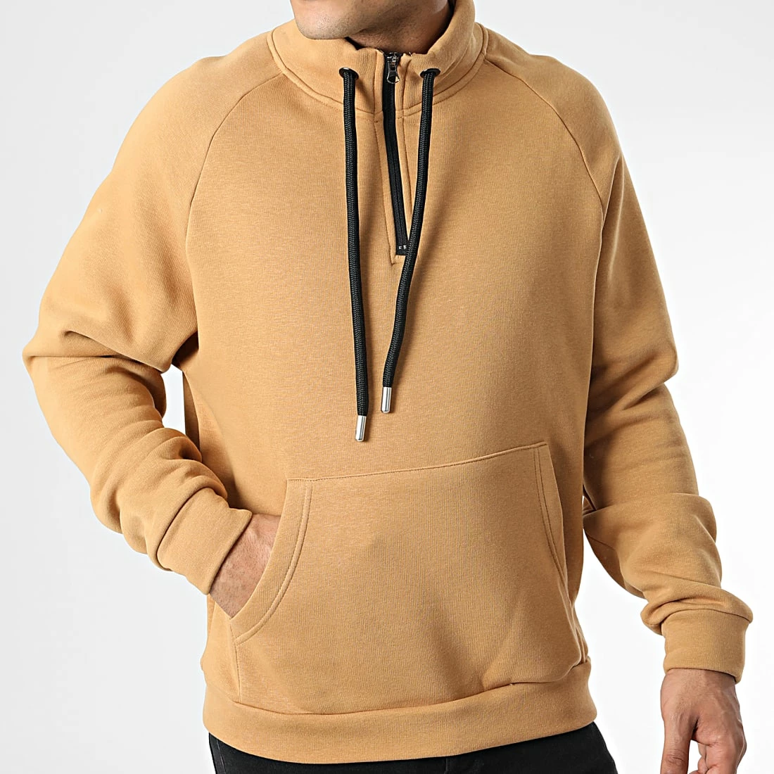 Sweat Col Zippé KL-2101 Camel de ADJ 5 Sweat Col Zippé KL-2101 Camel de ADJ – Image 3