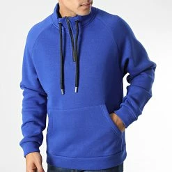 Sweat Col Zippé KL-2101 Bleu Roi de ADJ -ADJ Soldes adj 341751 KL 2101 S SAXE BLUE 20221006T160519 03