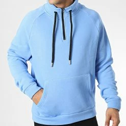 Sweat Col Zippé KL-2101 Bleu Clair de ADJ -ADJ Soldes adj 341752 KL 2101 S BABY BLUE 20221006T160427 03