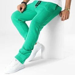 Pantalon Jogging KL-2101 Vert de ADJ -ADJ Soldes adj 341790 KL 2101 J GREEN 20221006T152405 03